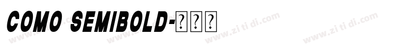Como SemiBold字体转换